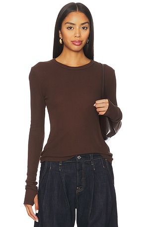 Axl Long Sleeve Crop Fitted Top Michael Lauren