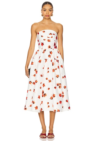 Floral Midi Dress self-portrait